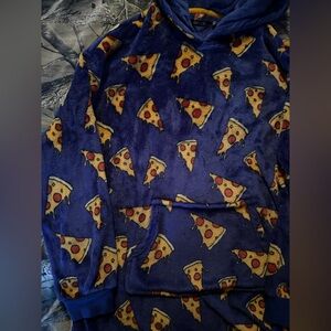 George Blue Pizza Pattern Hoodie